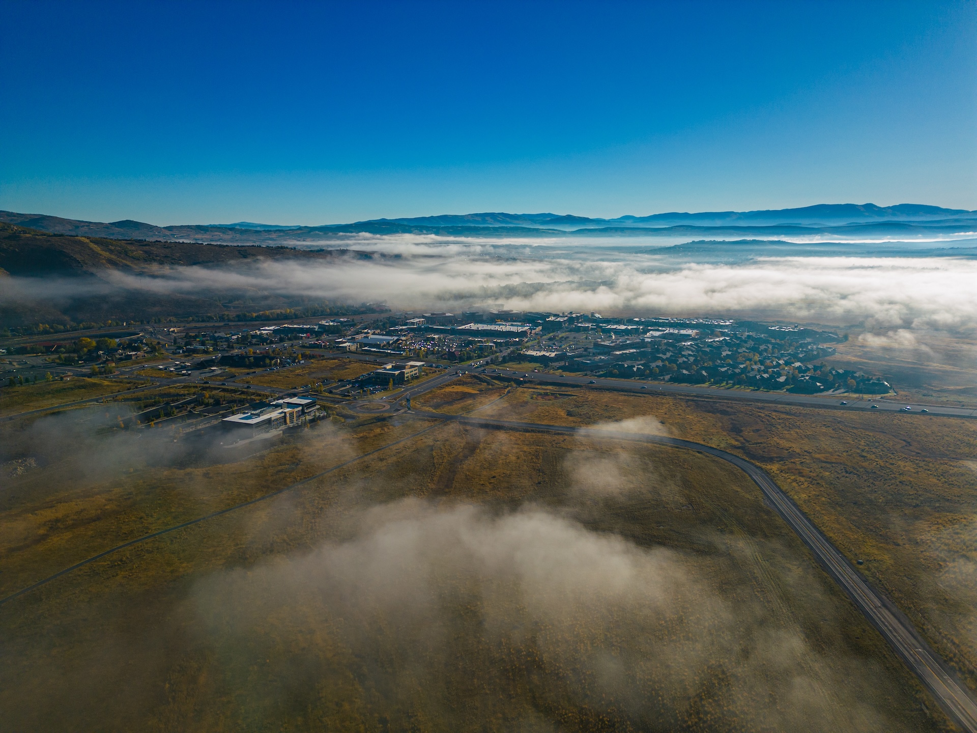 Drone shot of Kimball Junction